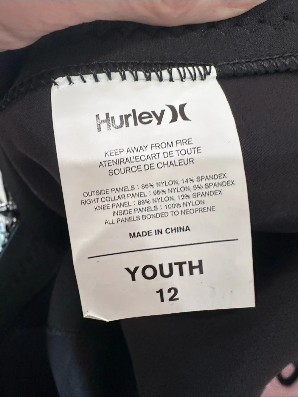 Hurley Youth Black Fullsuit Neoprene NWT size 12
